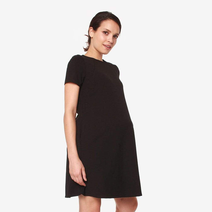 Cynthia Short Sleeve Maternity Dress Black