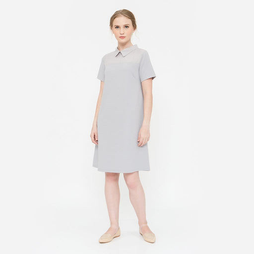 Short Sleeves Yeva Nursing Dress Grey