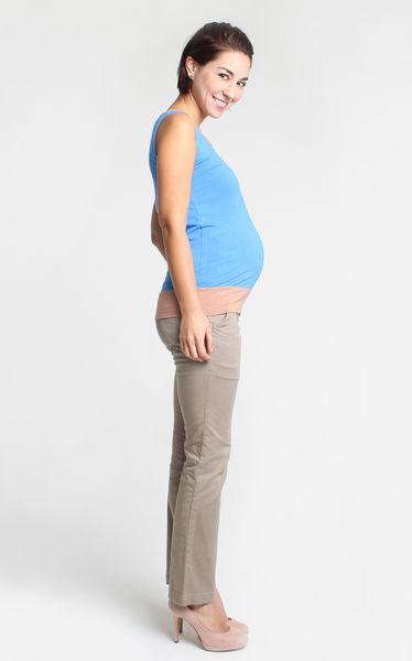Casey Sleeveless Contrast Bamboo Maternity Top Blue