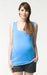 Patty Bamboo Cotton Tank Maternity Top Blue